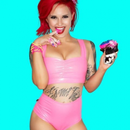 Cleo The Hurricane Pop Liquid Scrunch Front Bra - Bubblegum Pink