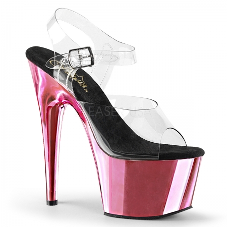 Pleaser Adore 708 Clear/Baby Pink