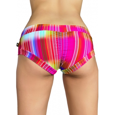 Cleo The Hurricane Power Print Hot Pants 2.0 Retro Rainbow