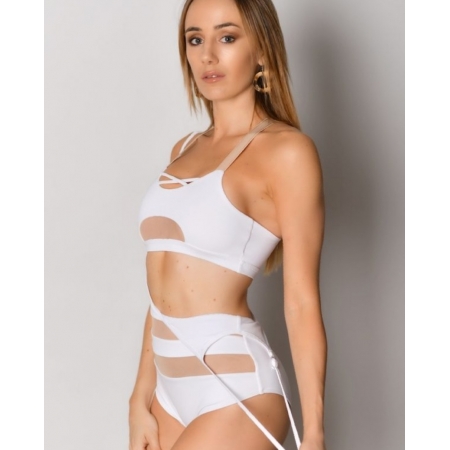 Oksa Vogue Top - White - Beige