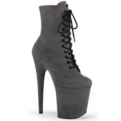 Pleaser Flamingo Faux Suede 1020FS - Grey