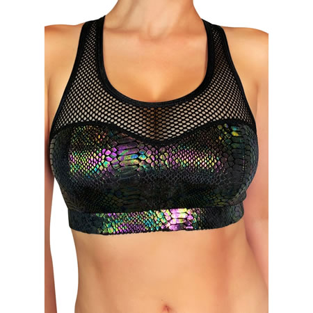 Cleo The Hurricane Queen Anaconda Velvet Heart Breaker Sports Bra